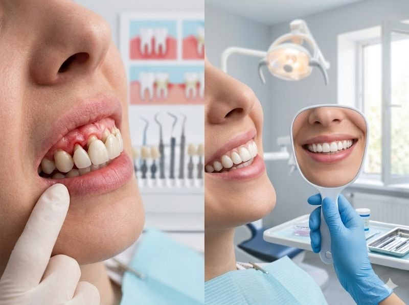 Lente de contato dental São Paulo: gengiva saudável antes da estética